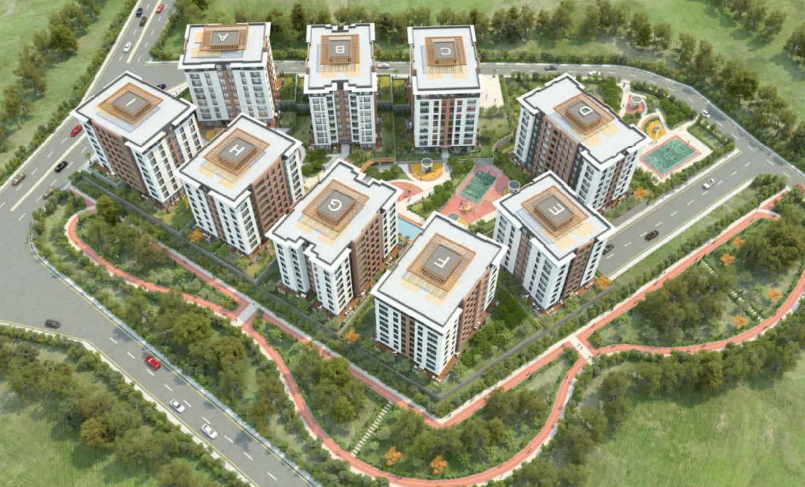 Vaat edilen 9 blokluk proje maketi