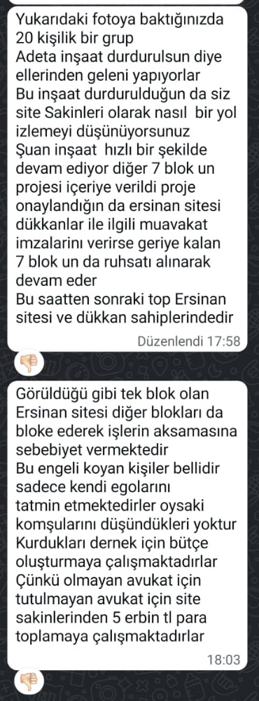 Whatsapp yazışması